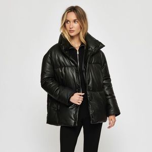 Dynamite Faux Leather Puffer Coat BNWOT